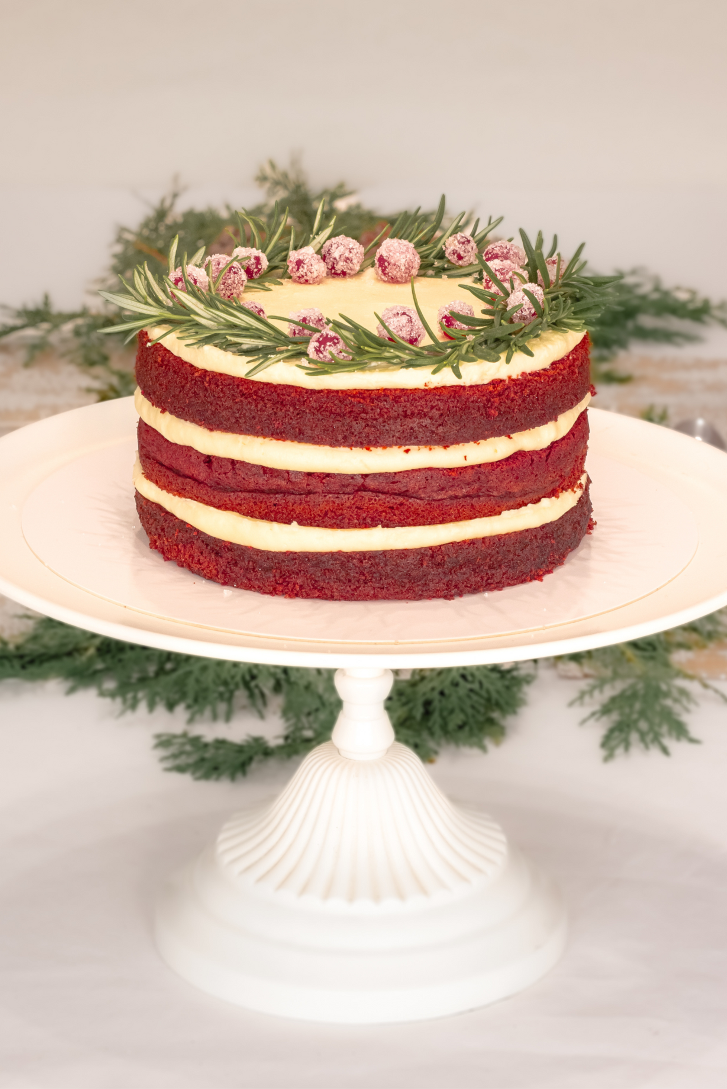 Tarta Red Velvet Navideña