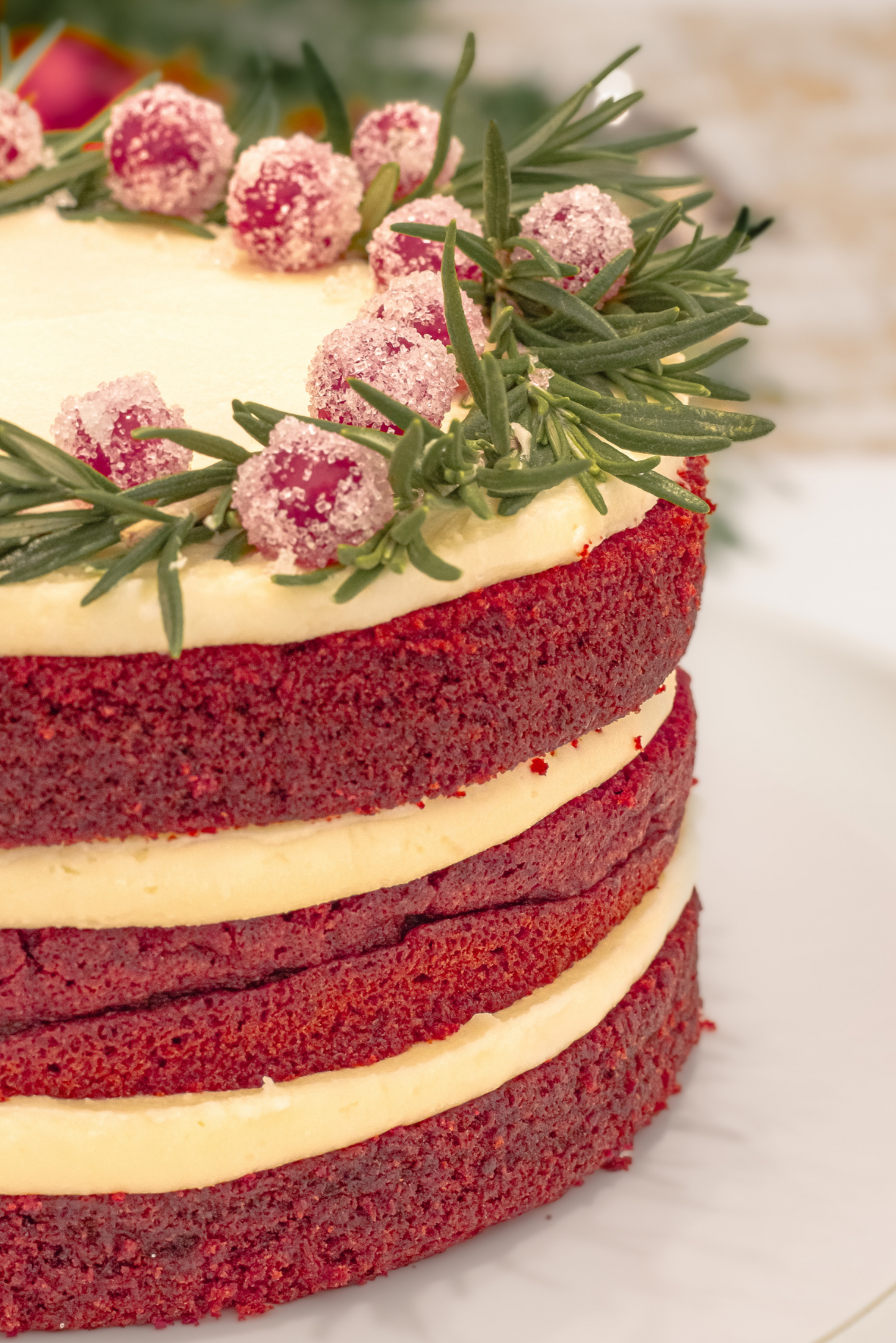 Tarta Red Velvet Navideña